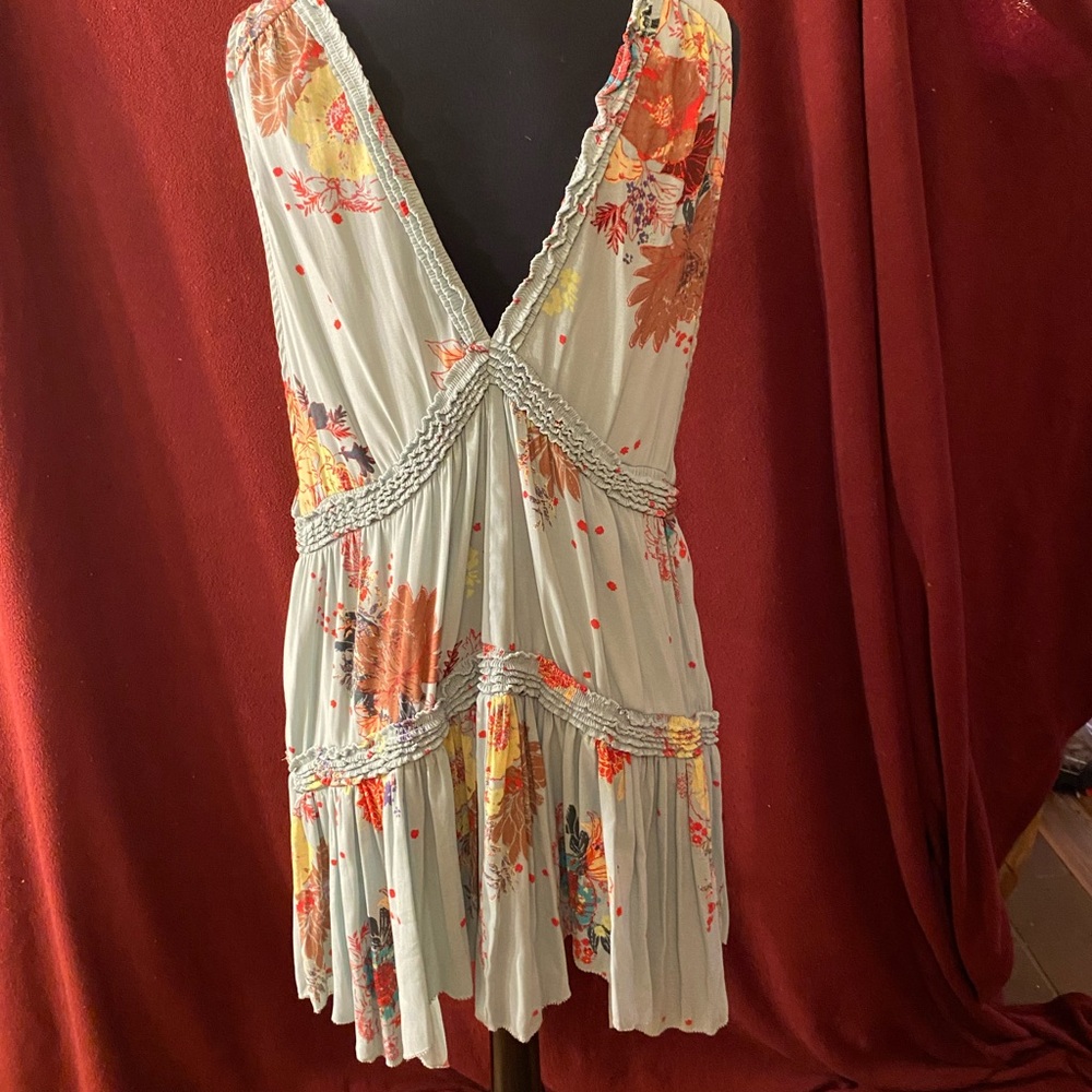 Free People Floral Flowing Top